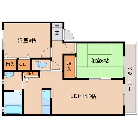 田原本駅 徒歩12分 1階の物件間取画像